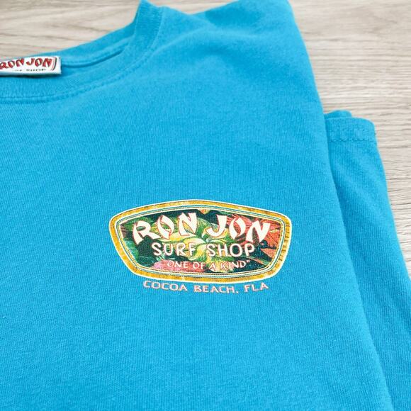 Vintage Ron Jon Surf Shop One of a Kind Beach T-Shirt Men's Size Medium Blue - Picture 3 of 8